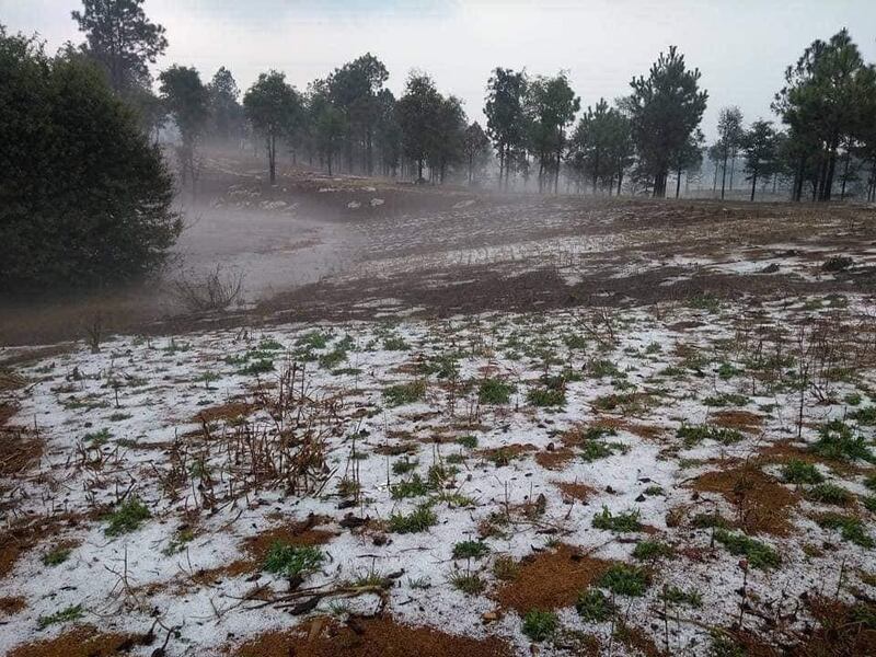 Granizada en San Cristóbal de Las Casas