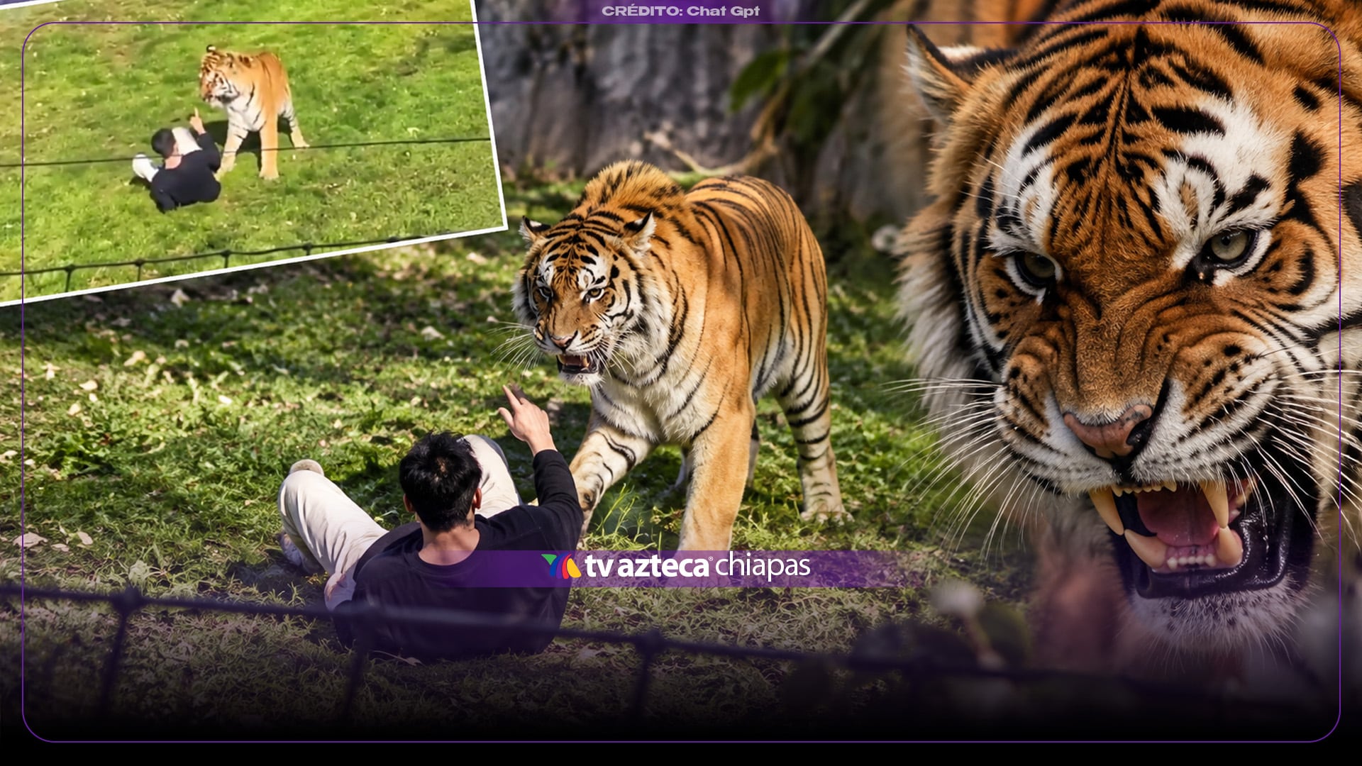 VIDEO: ¡IMÁGENES SENSIBLES! Hombre muere tras ser atacado por un tigre