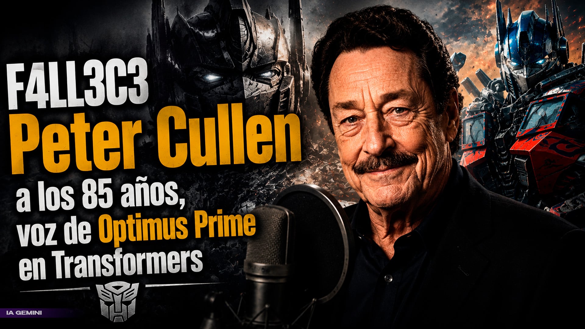 ¡Adiós a una leyenda! Muere Peter Cullen, la icónica voz de Optimus Prime